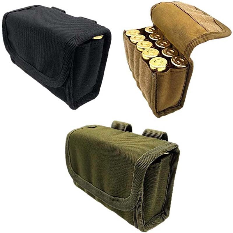 Ammo Belt Bag Leather Ammo Pouch Tactical Range Backpack Bag For Gun And Ammo Western Cartridge Belt Butt Stock Cartridge Holder