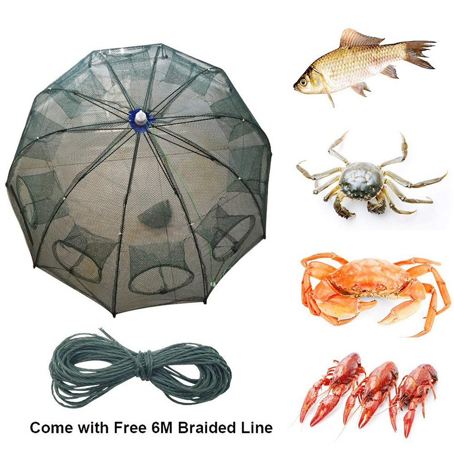 Heavy duty dungeness lobster shrimp commercial crab pots traps Floding umbrella Crab lobster traps