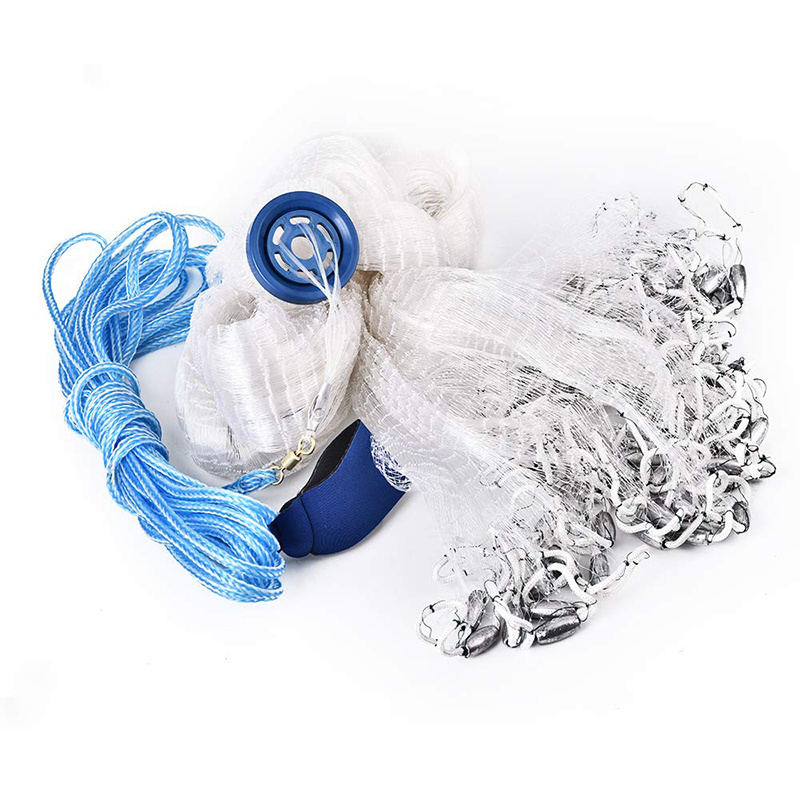 Umbrella Mono Nylon Nets Throw Multifilament Line Lead Sinker Net Fishing Cast Net