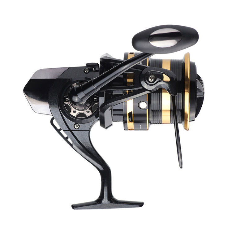 Adjustable Deep Sea 10000 12000 10Kg Max Drag Metal Stainless Steel Spinning Reel Surf Fishing Wheel With Metal/Plastic Spool