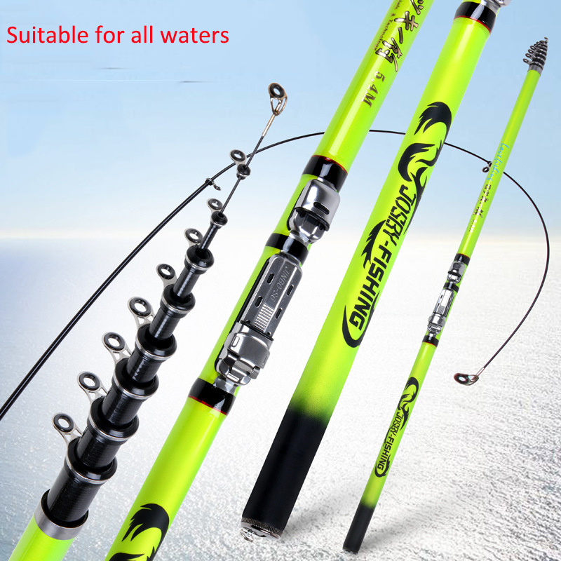 Carbon Fiber Fishing Rod Telescopic Spinning Pesca Rock Ultra Light 3.6M,4.5M,5.4M,6.3M Mini Sea Fishing Rod