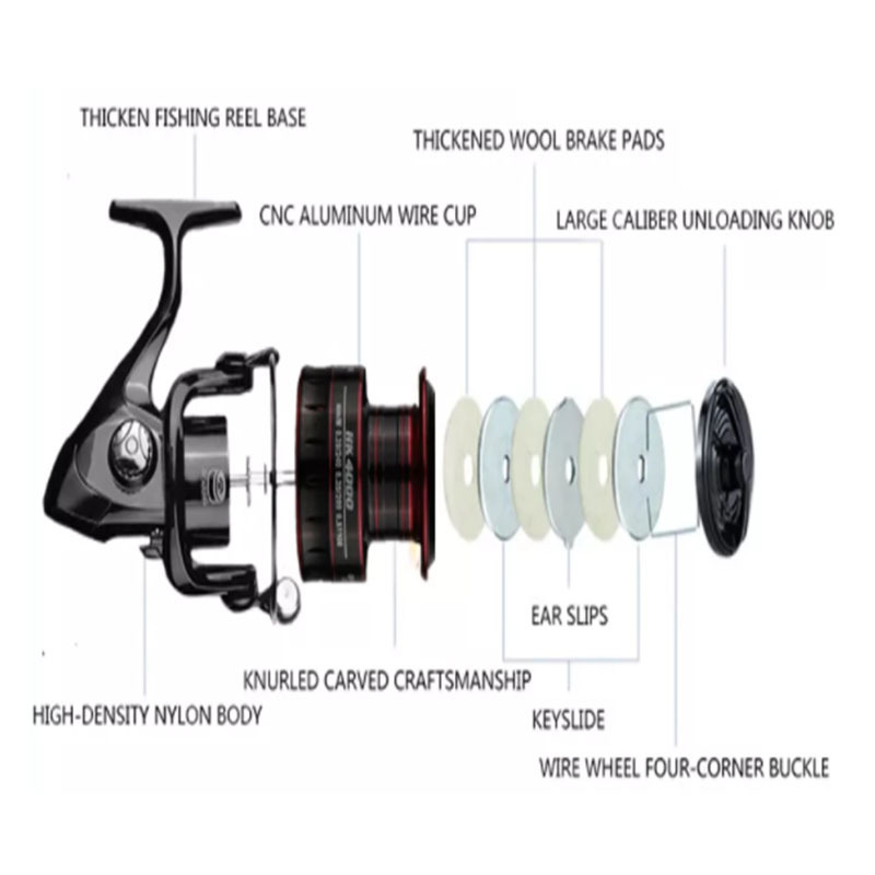 Hot Sale Used Under 1000-7000 Series Metal Spool 5.2:1 12kg Drag Spin Fishing Reel Japan Spinning Wheel Game Carrete De Pesca