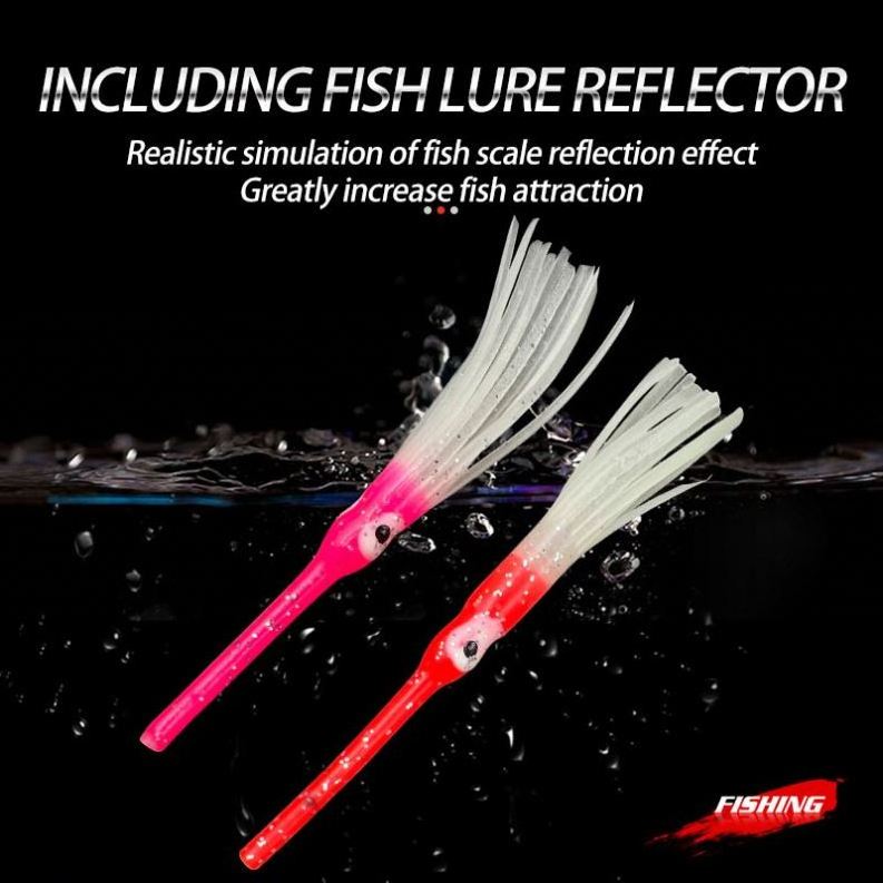 Luminous Long Mouth Octopus Fishing Lure Soft Silicone Squid Skirt Saltwater Fishing Lure Baits Sabiki Rigs Making Material