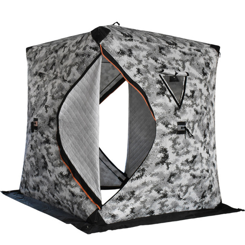 Pop-Up Portable Ice Fishing Tent 4 Person Insulated Ice Fishing Shelters