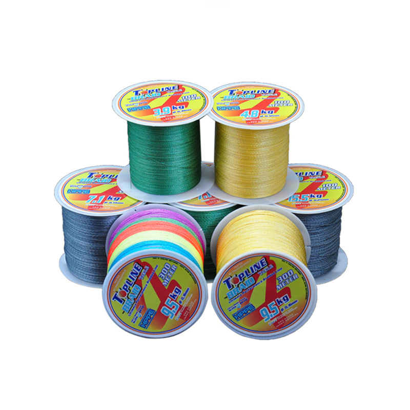 Fishing Line Braid PE Daiwa Japanese Fluorocarbon Bulk Braided Nylon Monofilament 4 Strands Sink Line 1-100lbs Polyethylene 1 Pc