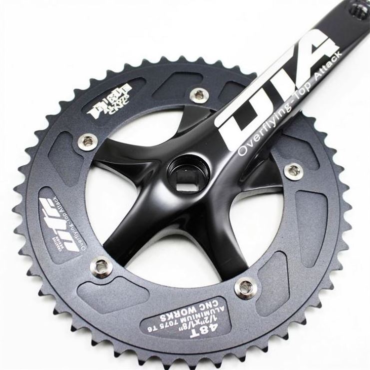 Ota 48T 130 Bcd Road Bike Single Speed Fixed Gear Crankset Crank Set Chainwheel Chain Ring