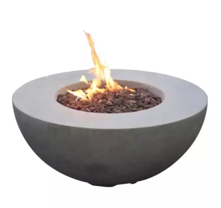 Modern Stylish In stock Outdoor Gas Fire  bowl Cement Table Top Fir Pit Concrete Propane Fire Bowl outdoor bio fire place modern