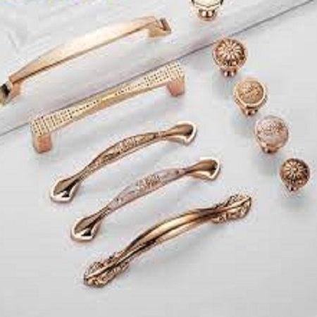 Door Handle & Knob Brass Gold Finish Set Stylish Hardware for windows Racks & Doors Home hotel Bedroom Furniture Handles & Knobs