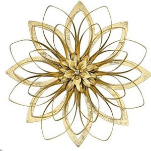 Awesome Wall art For Hotel home Restaurants Living Room Decorations gold Color flower Design Wall Mounted Hanging wall art decor