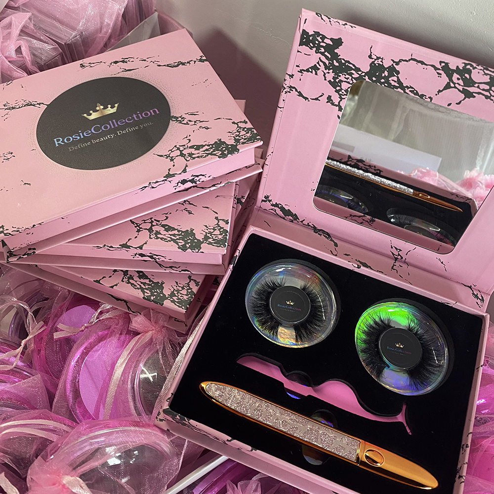 New trend self adhesive lashes lash tweezers box set natural 3d silk lashes magnetic eyelashes no glue no eyeliner