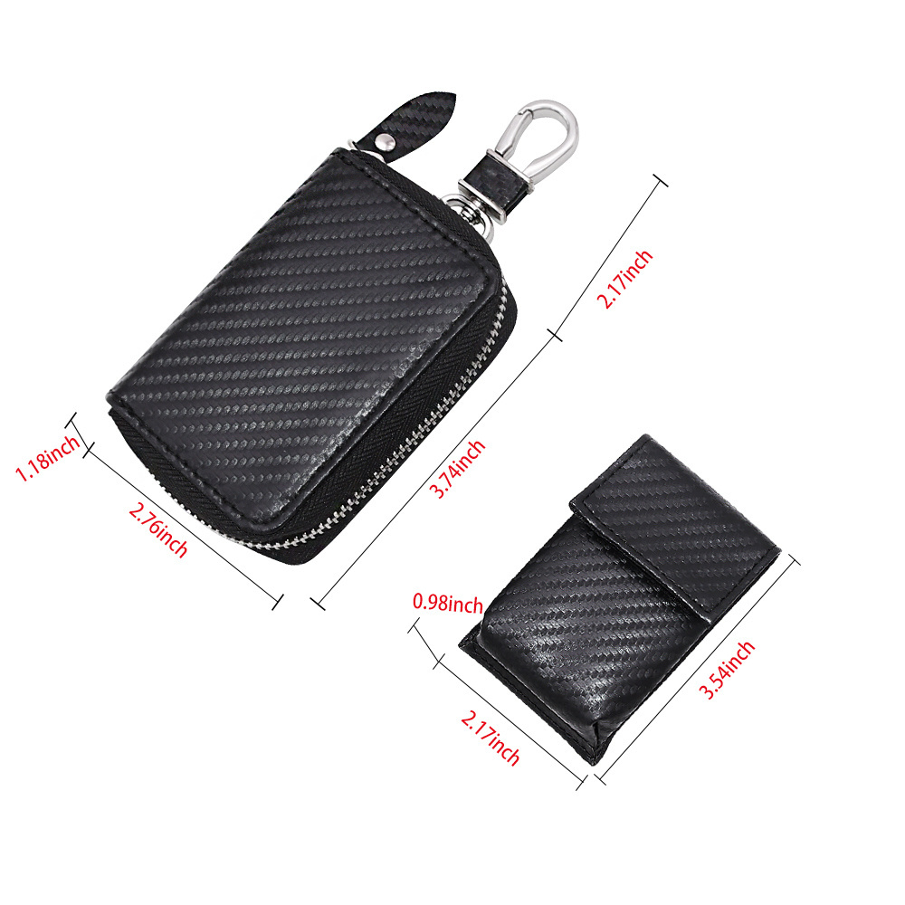 Faraday Pouch for Car Keys, Car Key Signal Blocker Case and Box Combination, Leather Anti Theft RFID Blocking