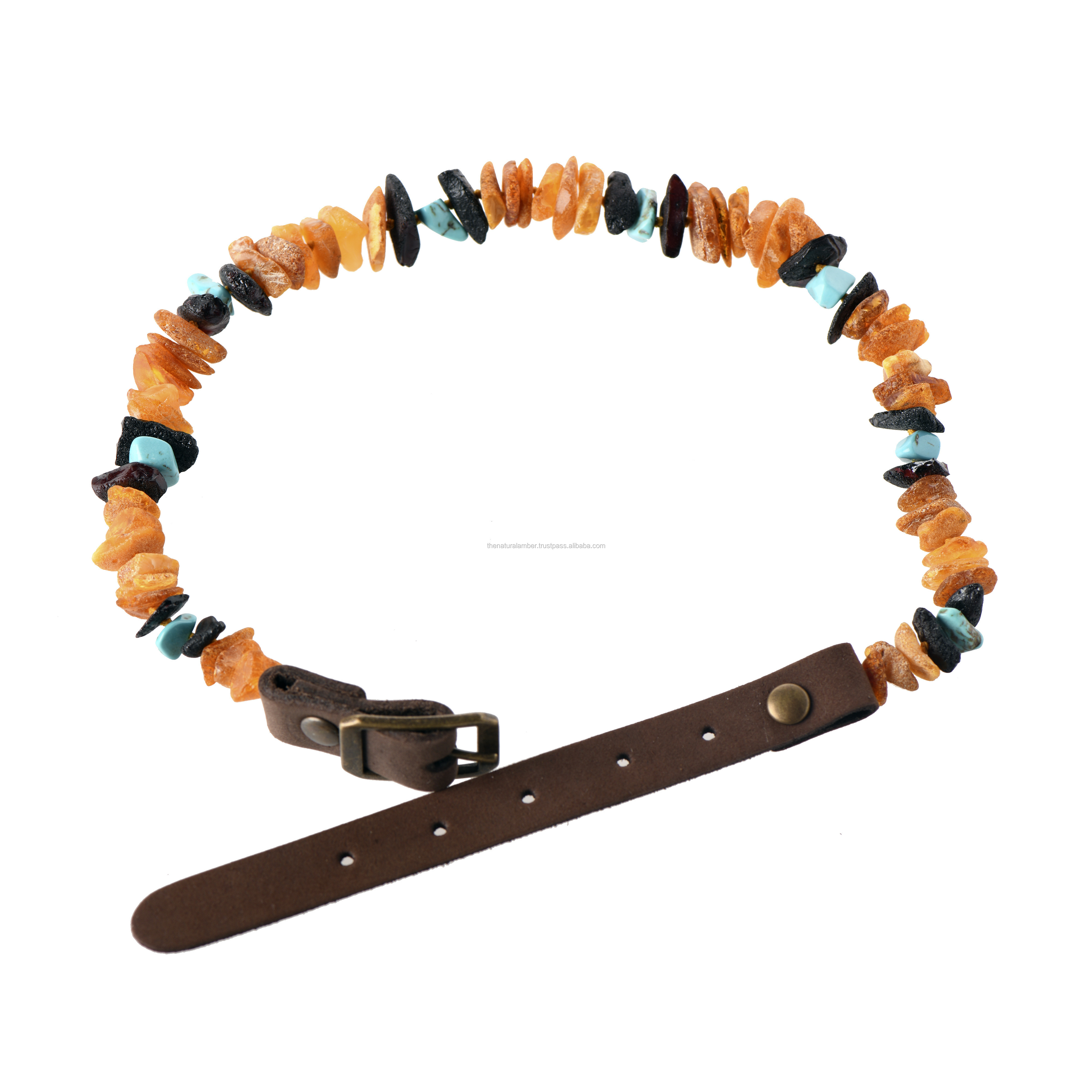 Baltic Amber Pet Collars for Cats and Dogs, Raw Amber Bead Pet Collars, Amber Pet Chains  Various Lengths