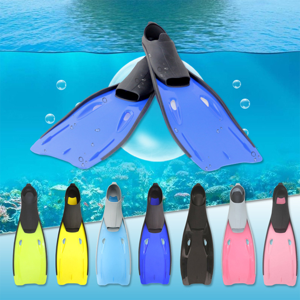 THENICE High Quality  Long Snorkeling Diving Swimming Fins For Men Women Freediving Rubber Flippers