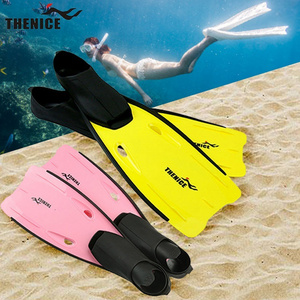 THENICE High Quality  Long Snorkeling Diving Swimming Fins For Men Women Freediving Rubber Flippers