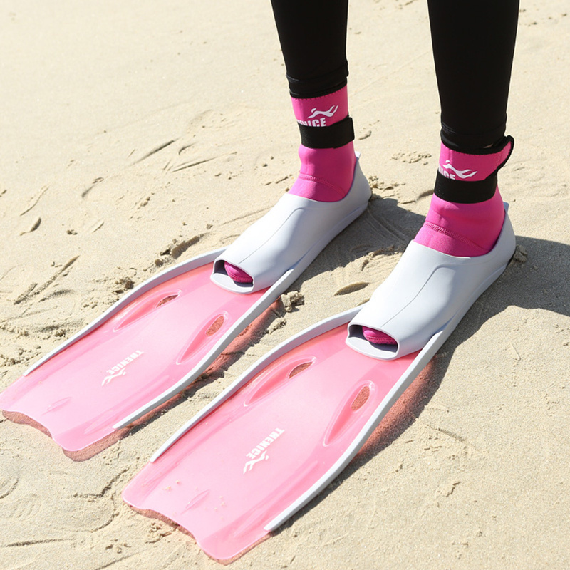 THENICE High Quality  Long Snorkeling Diving Swimming Fins For Men Women Freediving Rubber Flippers