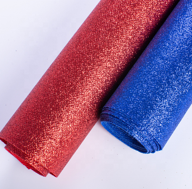 PVC Glitter Leather for Kids Playground Bags Shoes Notebook DIY Glitter PVC Leather