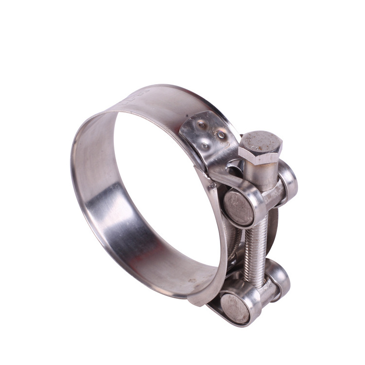 304 316 Stainless Steel Heavy Duty single Bolt Hose Clamp