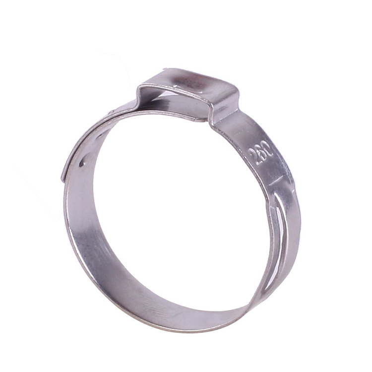 Single Ear Stepless Hose Clamp One Ear Pipe Hose Pinch Clamp O Ring Clips for Hydraulic Hose Fuel