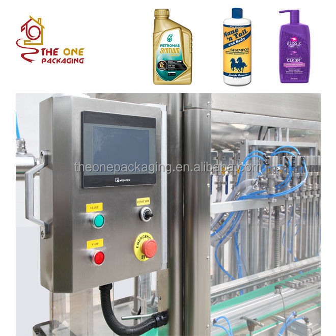 The One Pack Automatic Piston Liquid Filling Capping Machine for Beverage Food Medical Chemical with Piston Pump and Servo Motor