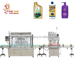 The One Pack Automatic Piston Liquid Filling Capping Machine for Beverage Food Medical Chemical with Piston Pump and Servo Motor