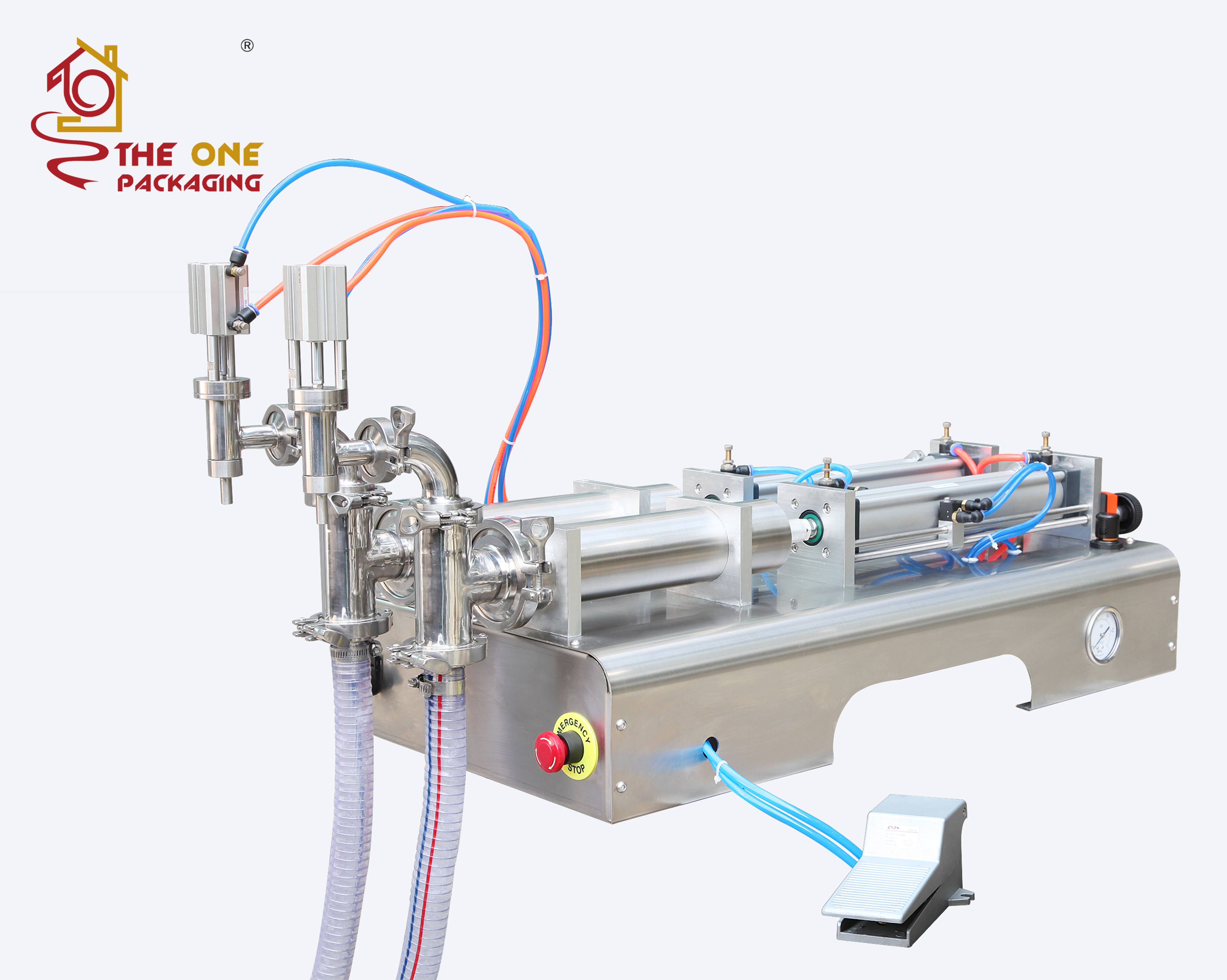 High Capacity TOSLF500-2B Semi-Automatic Double Head Pneumatic Piston Manual Cartridge Liquid Filling Machine for Cosmetics