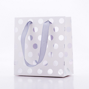 Polka Dot With Sparkling Biodegradable Eco-Friendly Luxury Shopping Packaging Gift Bag With Logo