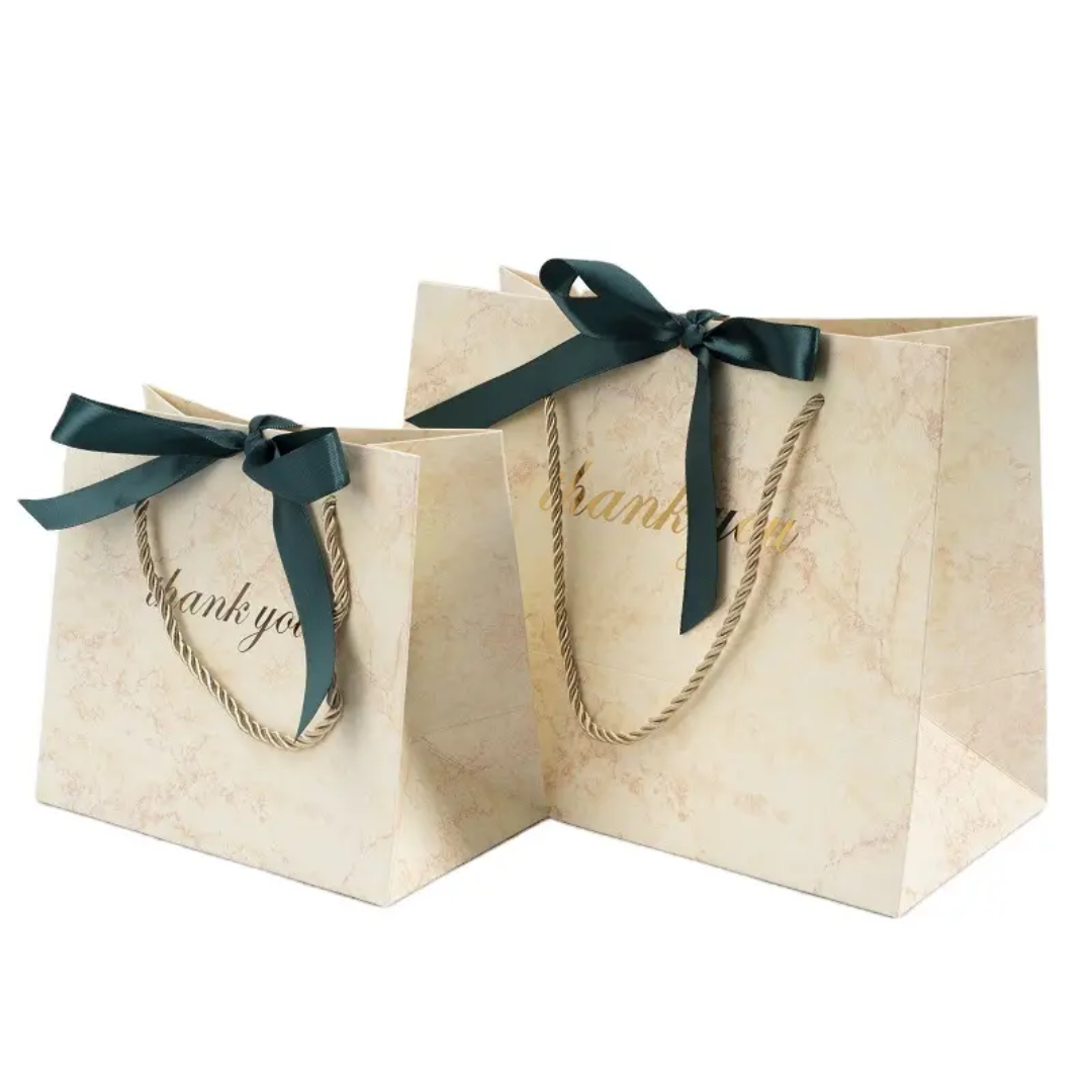 Custom Print Luxury Golden And White Marble White Cardboard Shopping Gift Paper Bag With Handles Boito En Carton Flat Paper Bag