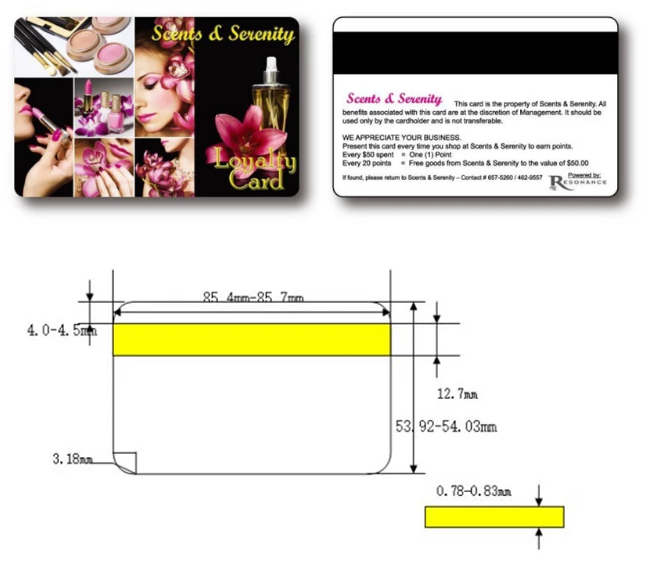 Pvc Plastic Customer Loyalty vip Cards with Barcode and Magnetic Stripe