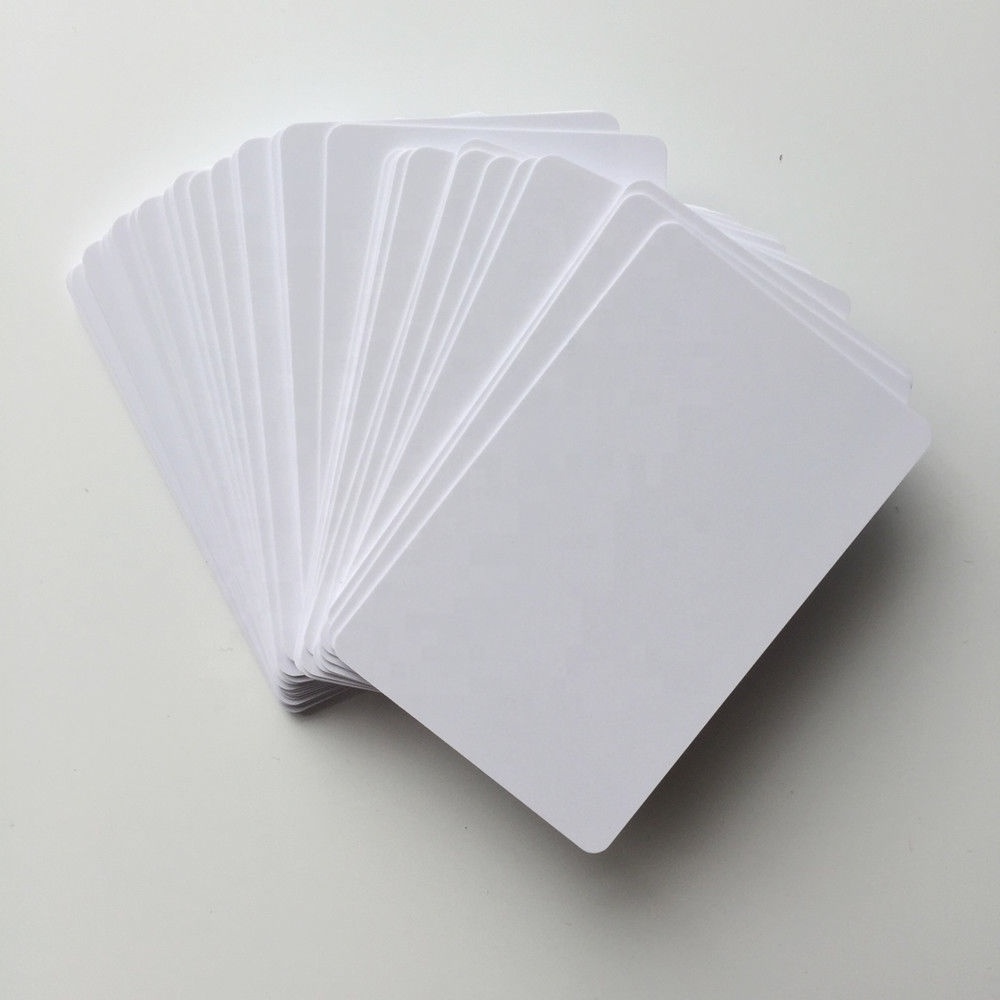 CR90 CR100  cr80 standard card size with contactless chip inside ID white blank plastic cards