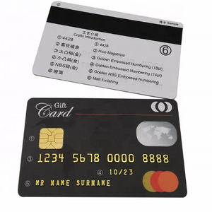 Customized Dual interface blank plastics visa credit card mastercard