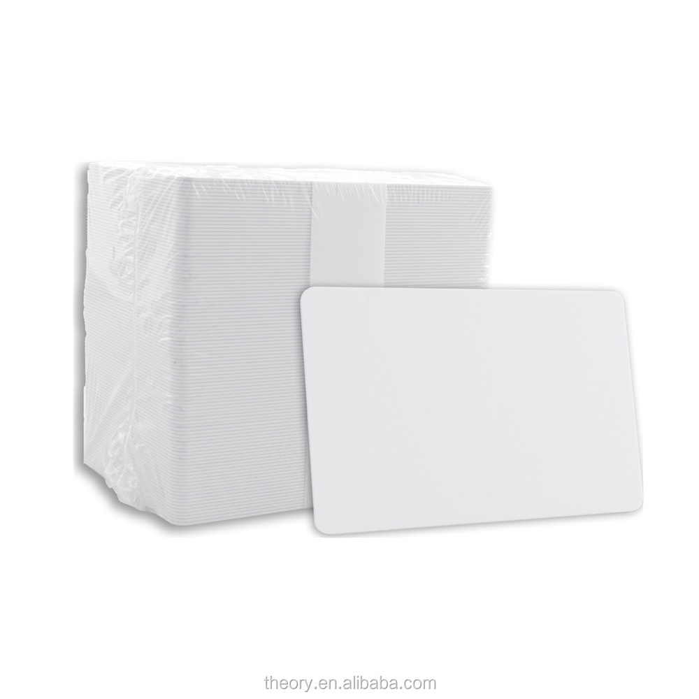 CR90 CR100  cr80 standard card size with contactless chip inside ID white blank plastic cards