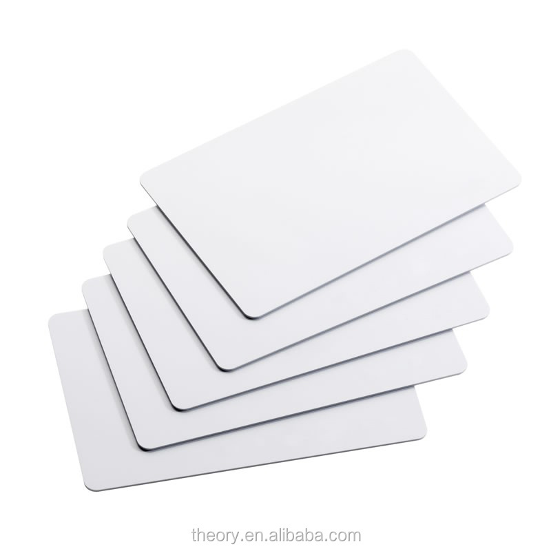 CR90 CR100  cr80 standard card size with contactless chip inside ID white blank plastic cards