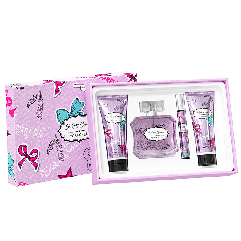 Wholesale ladies Perfume gift set for Women, Sweet Cat Perfume and Body Lotion - 100ml Perfume + 100ml Body Lotion