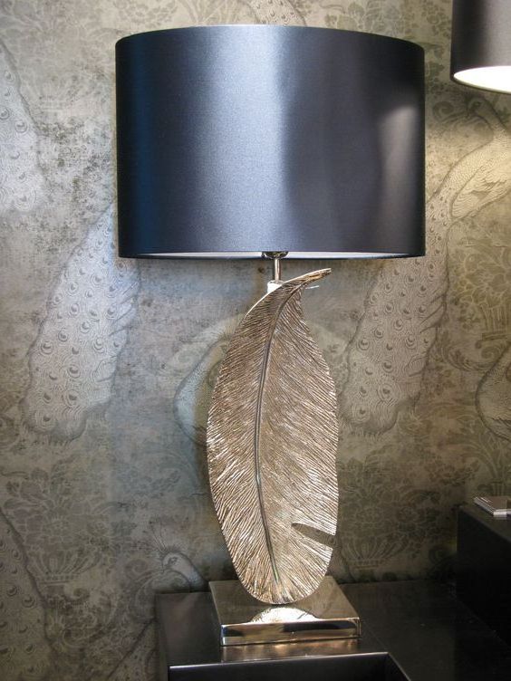 Creative Vintage Palm Tree Design Metal Golden tree Table Lamp With Black Shade Sample Available in INDIA Handmade Design