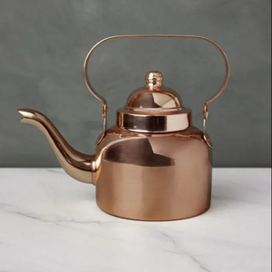 Attractive  Luxury  copper kettle Coffee Amp Tea Cup Sets Porcelain Golden Handle British Fine  Christmas gift