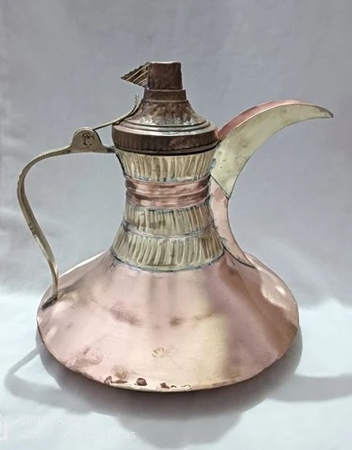 White Ceramic Coated Arabic Dallah Coffee Golden Finishing Luxury Coffee Pot For Home Hotel Restaurants At Wholesale Rate