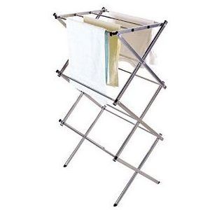 Balcony & home Decore folding  portable laundry cloth drying rack for towels dryer with hanger bar hangers for cloths