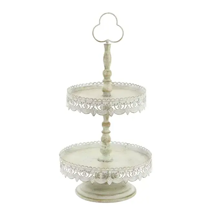 New White Color Durable Metal Cake Stand High Quality Modern Design Metal Cake Stand Elegant For Birthday Wedding Parties Events