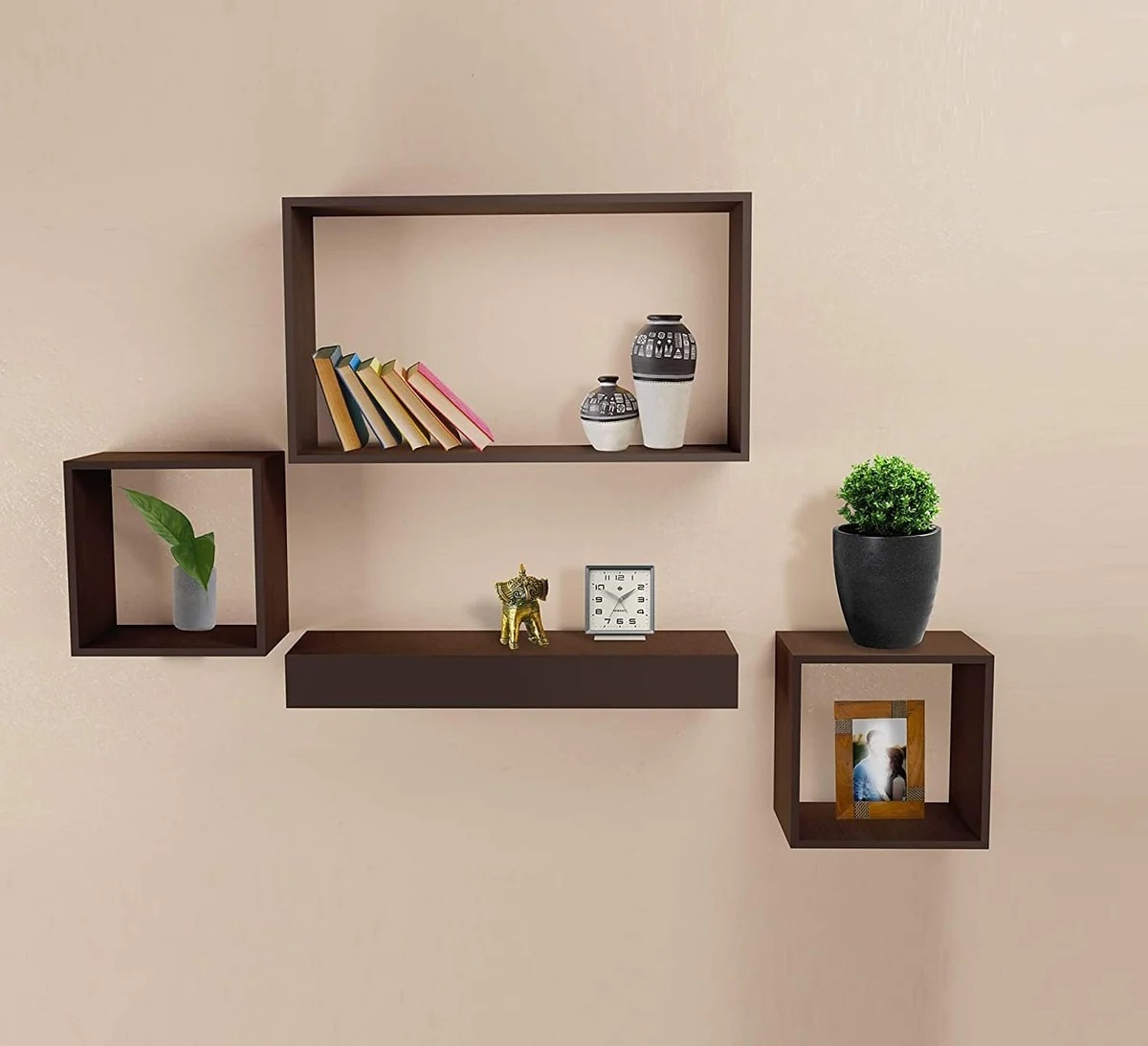 Wall Vertical Design Hanging Book Shelf Home Decor Wood Living Room Furniture Modern Panel Floating Shelf