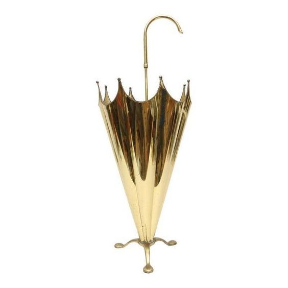 Metal Umbrella Design Golden Finished Brass Umbrella rack stand Customize design and shape Umbrellas  stand