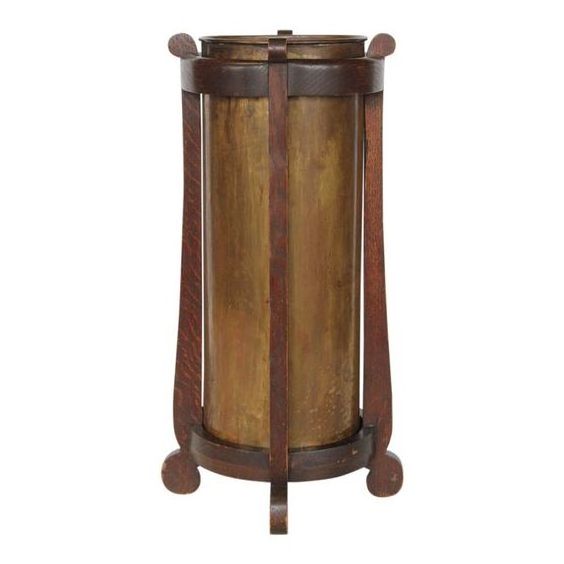 Vintage design Leather and metal Design customize shape classic umbrella stand