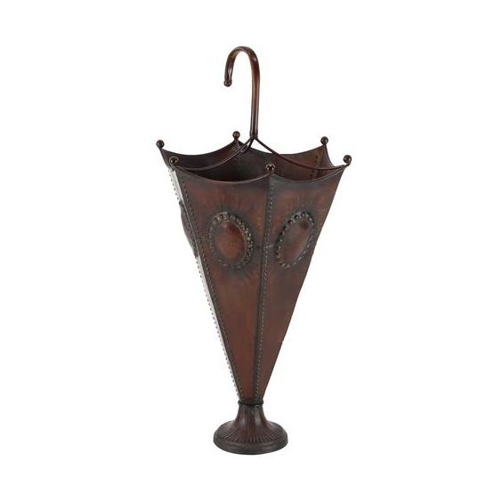 Vintage design Leather and metal Design customize shape classic umbrella stand