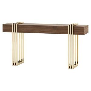 Hot Selling Handcrafted entrance corridor contemporary Wood gold console table Bone Inlay Furniture Walnut colour Console Table