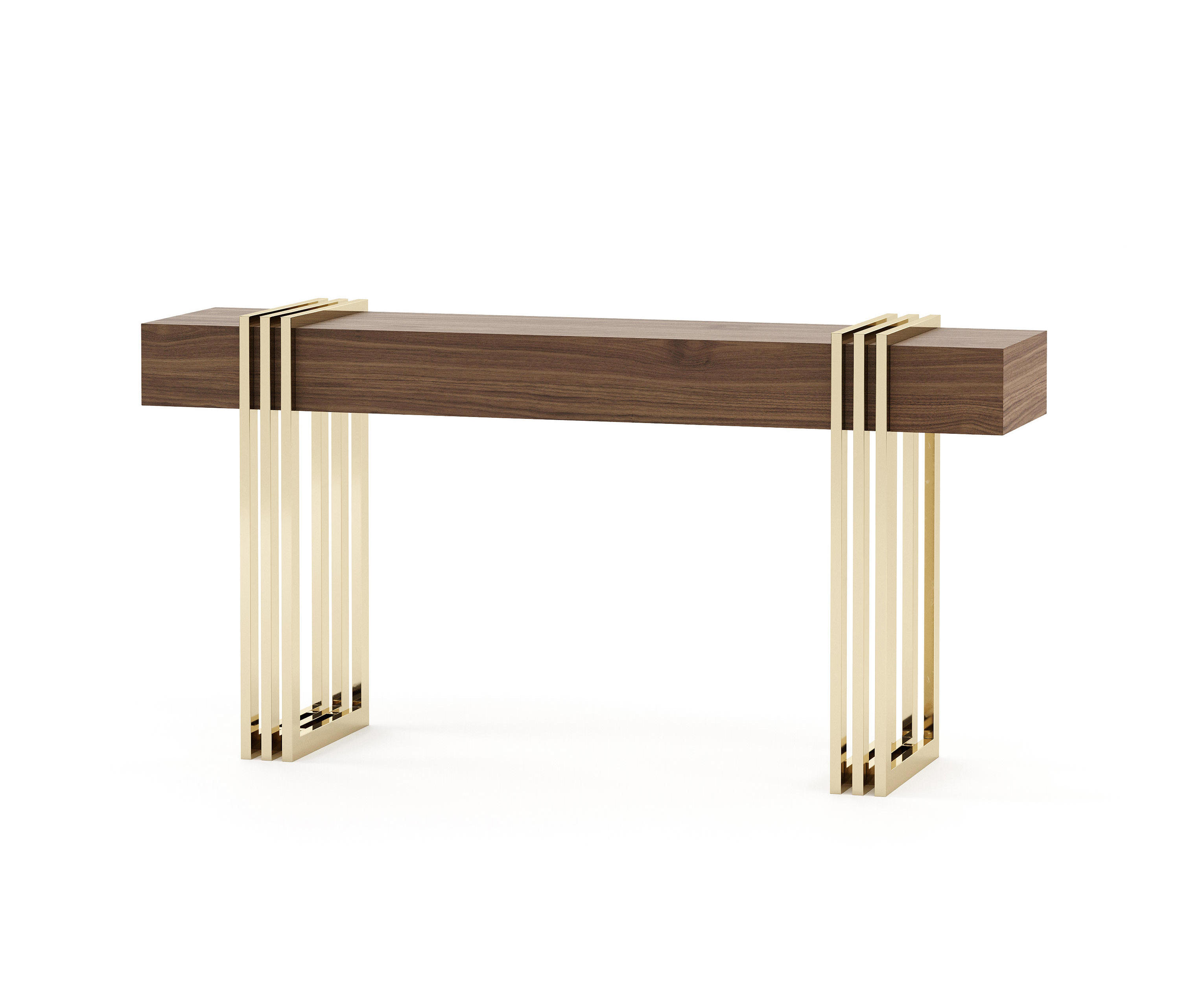 Hot Selling Handcrafted entrance corridor contemporary Wood gold console table Bone Inlay Furniture Walnut colour Console Table