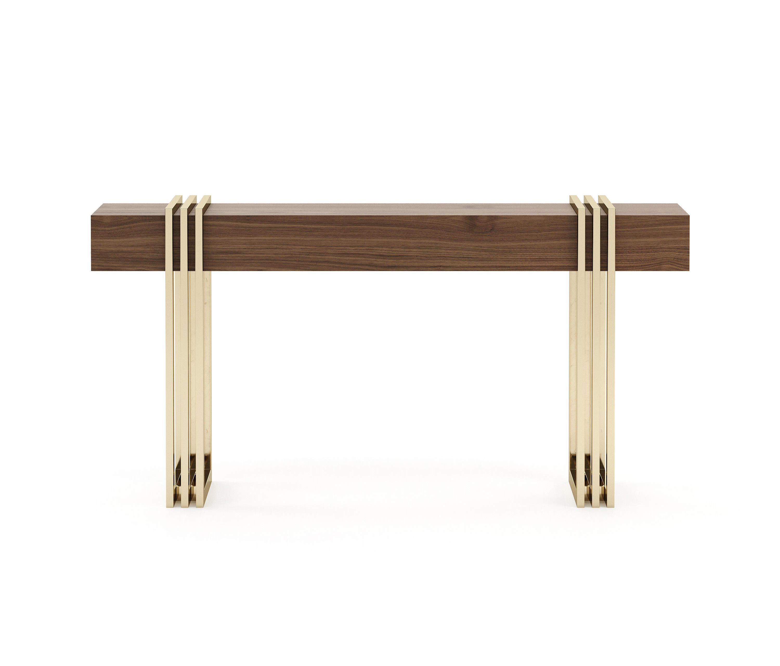 Hot Selling Handcrafted entrance corridor contemporary Wood gold console table Bone Inlay Furniture Walnut colour Console Table