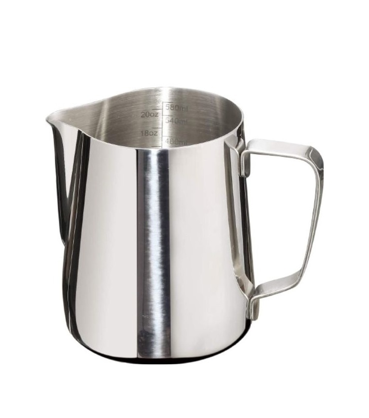 Stainless Steel Pitcher Coffee Pitcher Milk Frothing Jug Pull Flower Cup Cappuccino Milk Pot Espresso Cup Latte Art Milk Frother