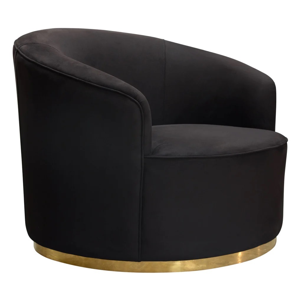 Black Finished Fabric Comfort Seating Sofa Luxury chair for Livingroom Hotel Restaurant  & Cafe Furniture