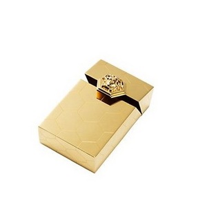 Golden Finished Engraving Design Metal Luxury cigarettes Case Hot Selling On Amazon luxury Cigarette Case