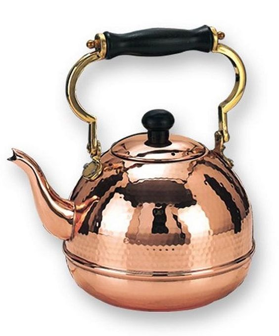 Enamel printed pure Copper Kettle with handle Tea Kettle Home Hotel Kitchen Serving Tea Kettle Kitchenware Coffee Pot