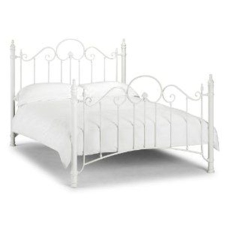 French Elegant Exquisite Princess Bed Archaistic Metal Iron Engraved Antique White Bedroom Set Furniture